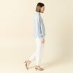 Blouse manches longues bleu femme