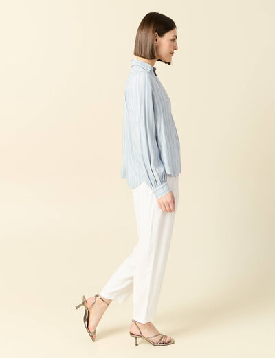 Blouse manches longues bleu femme
