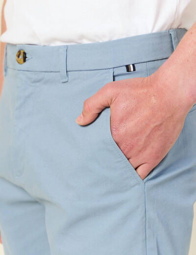 Pantalon slim Instinct chino bleu gris homme