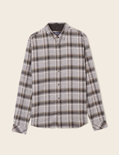 Chemise manches longues vert kaki homme