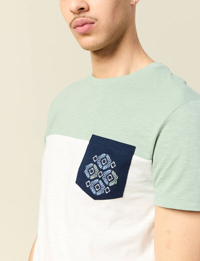 T-shirt manches courtes vert olive homme