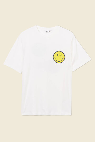 T-shirt SmileyWorld ecru homme