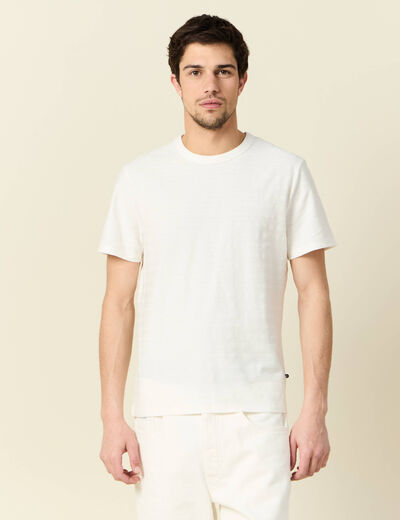 T-shirt manches courtes ecru homme
