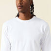 T-shirt en coton manches longues blanc homme