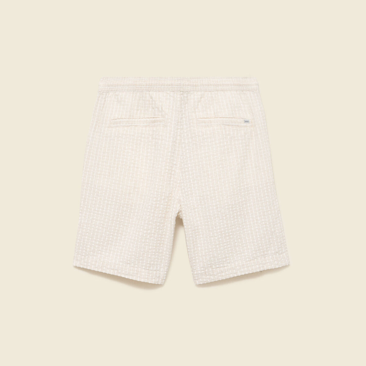 Bermuda coupe droite beige homme