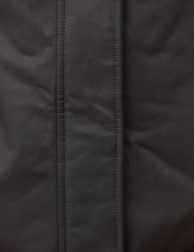 Parka droite &agrave; capuche noir femme