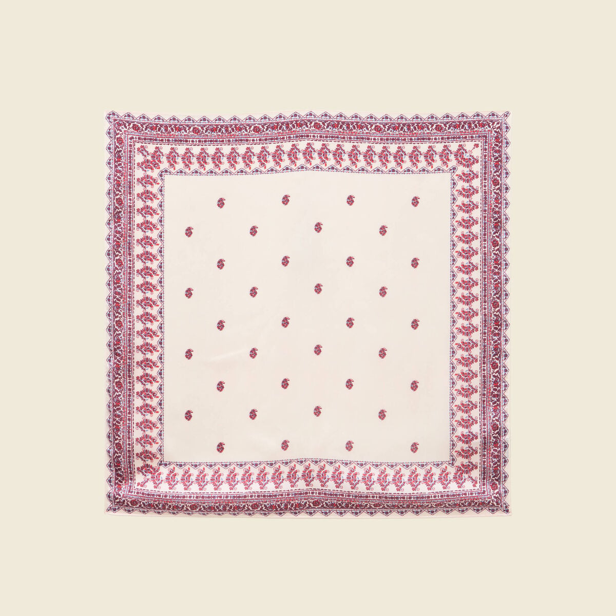 Foulard satin&eacute; ecru femme