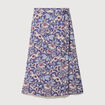 Jupe fluide bleu femme