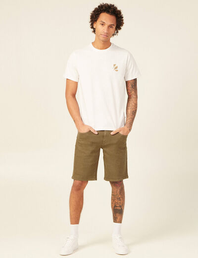 Bermuda éco-responsable taupe homme
