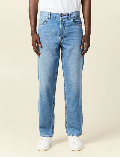 Jeans relax 5 poches denim used homme