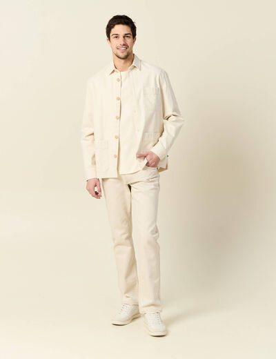 Surchemise oversize ecru homme