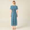 Robe longue éco-responsable bleu femme