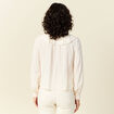 Blouse manches longues creme femme
