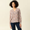 Blouse manches longues creme femme