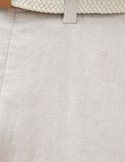 Chino coupe droite longueur 32 gris homme