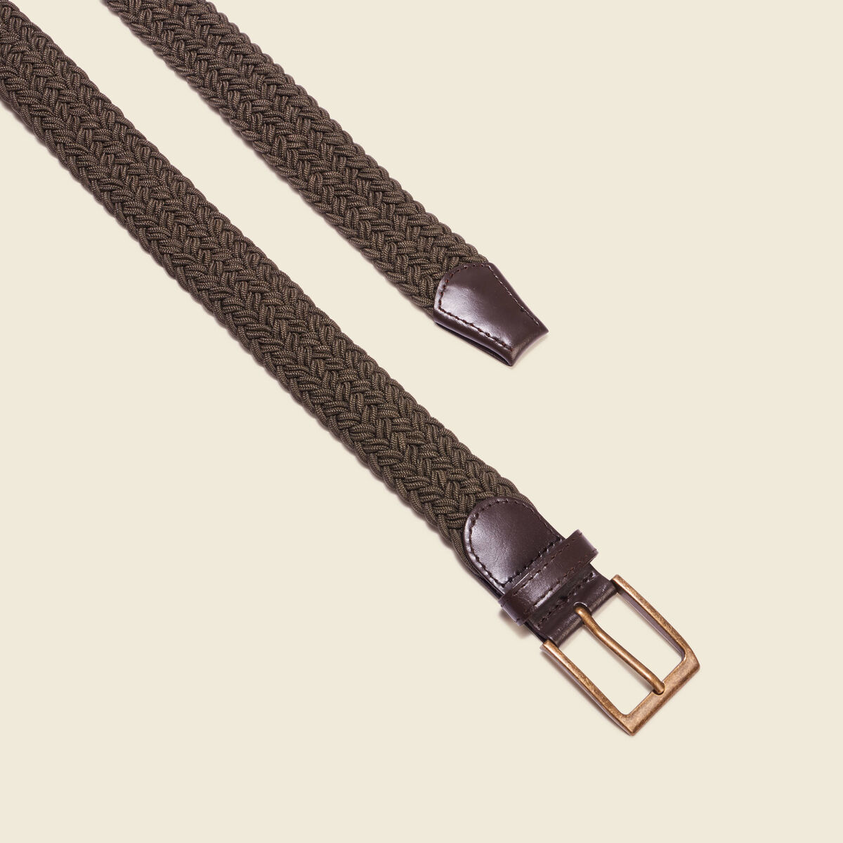 Ceinture tressée homme taupe homme