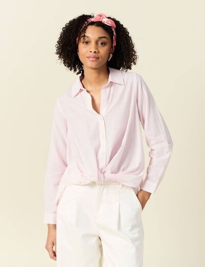 Blouse manches longues blanc femme