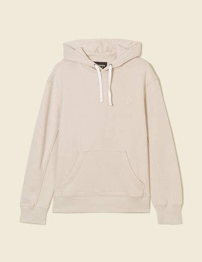 Sweat capuche éco-responsable gris homme