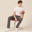 Pantalon chino longueur 32 gris homme