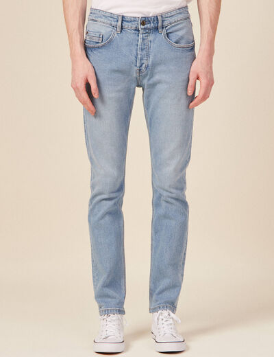 Jeans slim 5 poches denim used homme