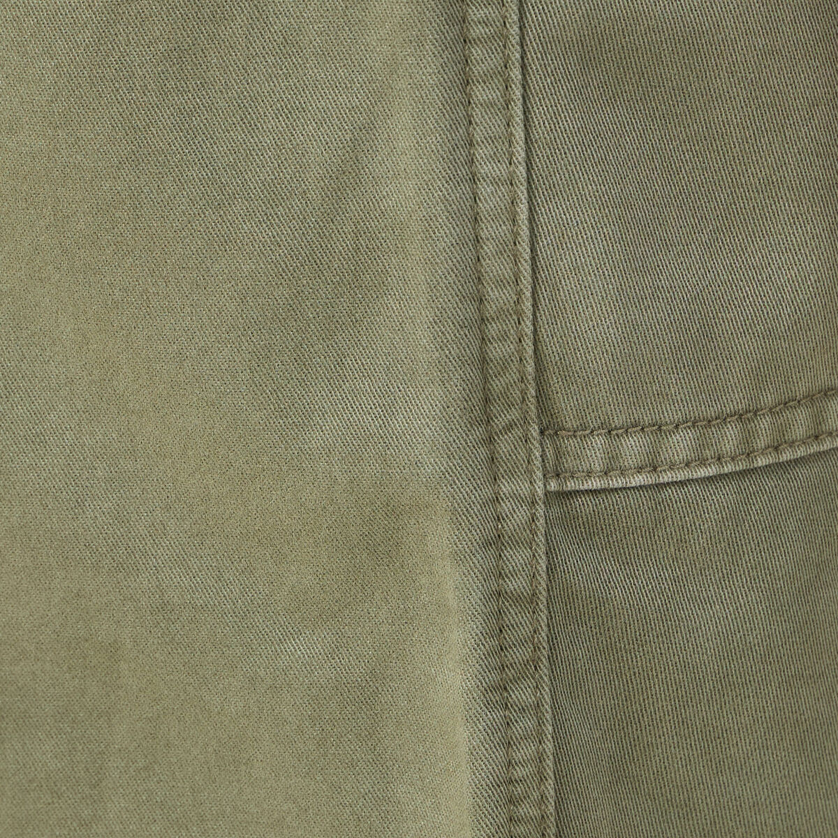 Bermuda droit à coulisse vert kaki homme