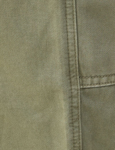 Bermuda droit à coulisse vert kaki homme