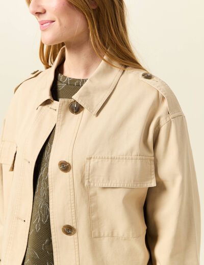 Blouson oversize beige femme