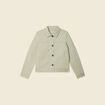 Blouson boutonn&eacute; vert kaki femme