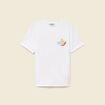 T-shirt en coton manches courtes blanc femme