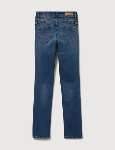 Jeans regular taille haute denim stone femme