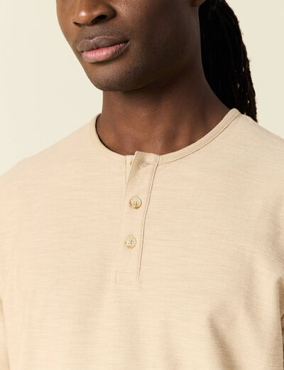 T-shirt manches courtes beige homme