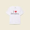 T-shirt oversize col rond en coton blanc femme