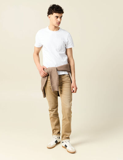 Jeans straight homme camel homme