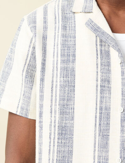 Chemise manches courtes ecru homme