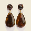 Boucles d'oreilles marron foncé femme