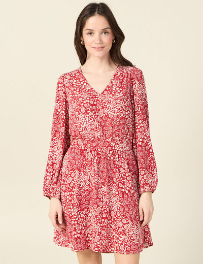 Robe éco-responsable rouge femme