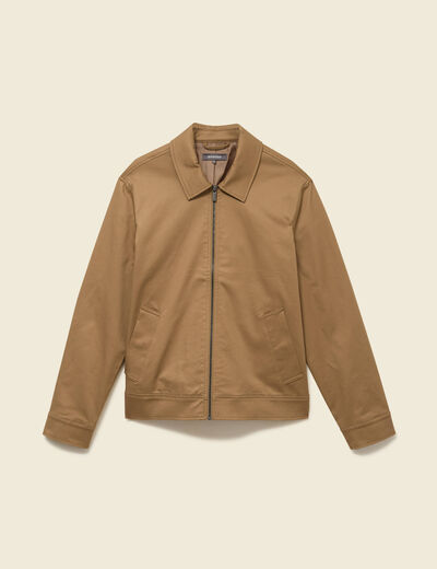 Blouson manches longues doubl&eacute; vert kaki homme
