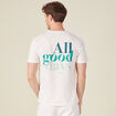 T-shirt manches courtes ecru homme