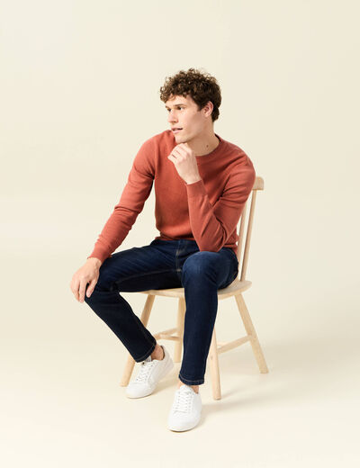 Pull manches longues rouge homme