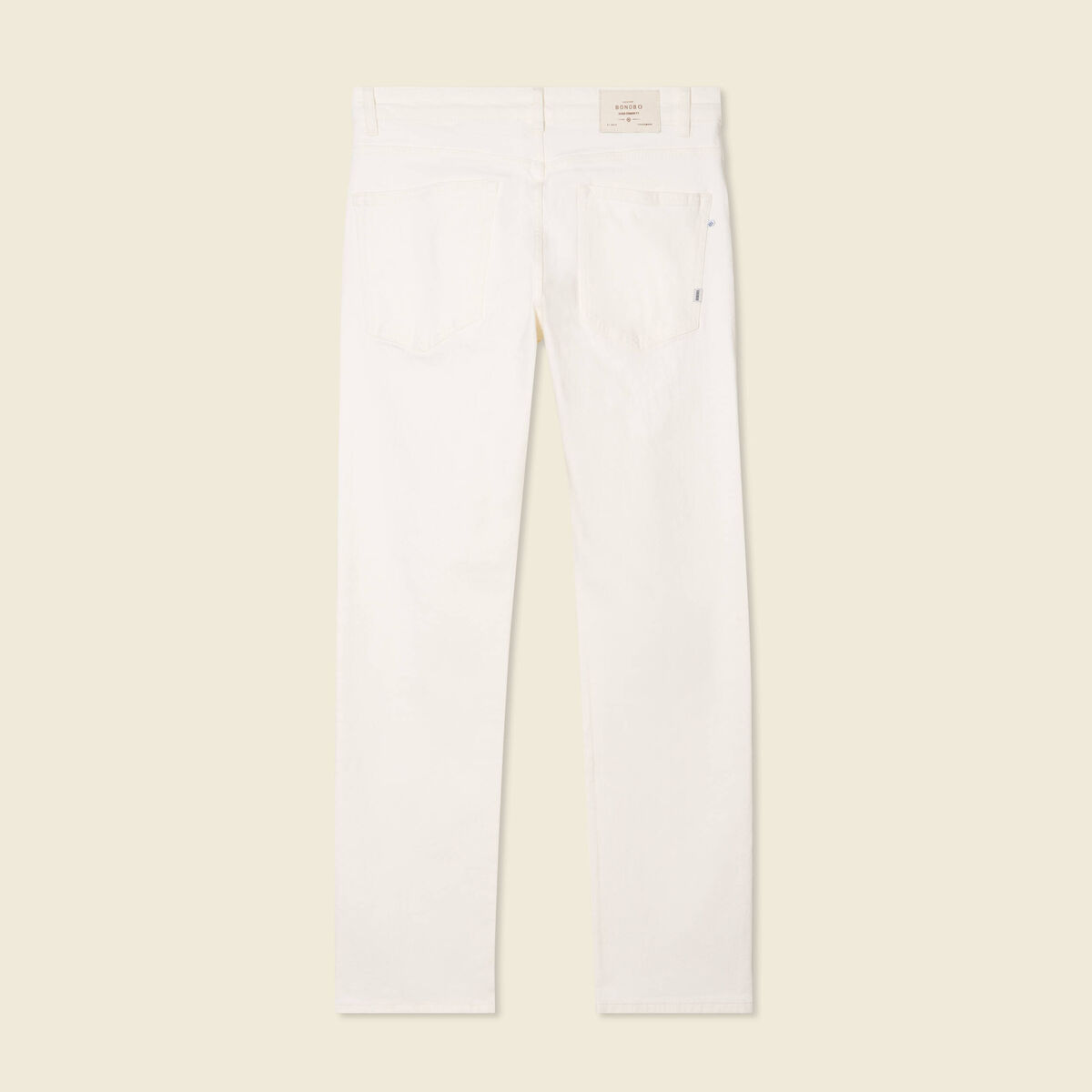 Jeans regular 5 poches denim blanc homme