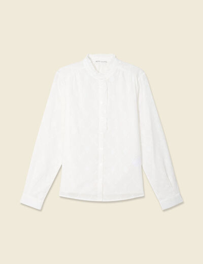 Chemise manches longues ecru femme