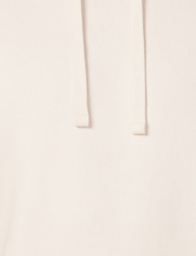 Sweat capuche éco-responsable beige homme