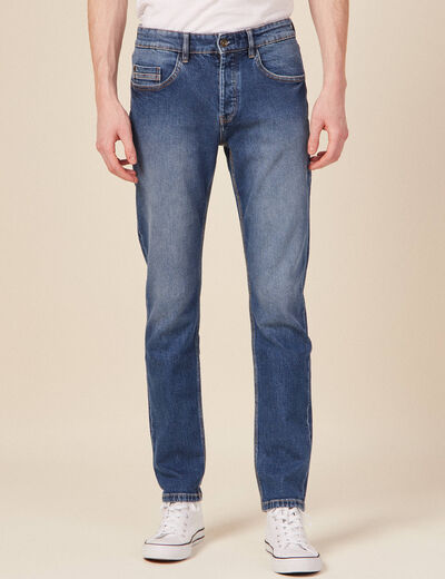 Jeans slim 5 poches denim stone homme