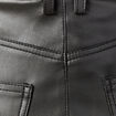 Pantalon taille haute similicuir noir femme