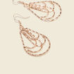 Boucles d'oreilles pendantes couleur or femme