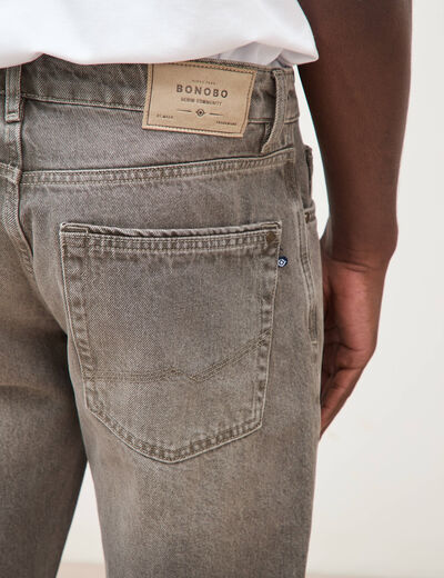 Jeans regular longueur 32 marron homme