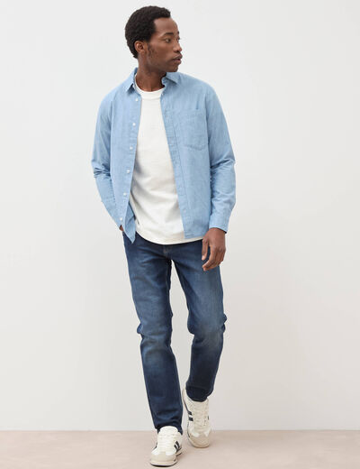 Jeans straight ultra stretch denim brut homme