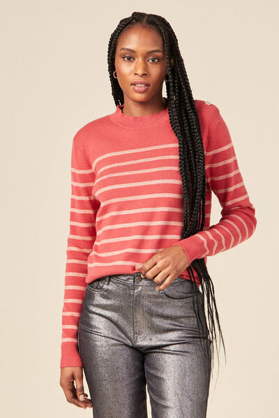 Pull éco-responsable terracotta femme