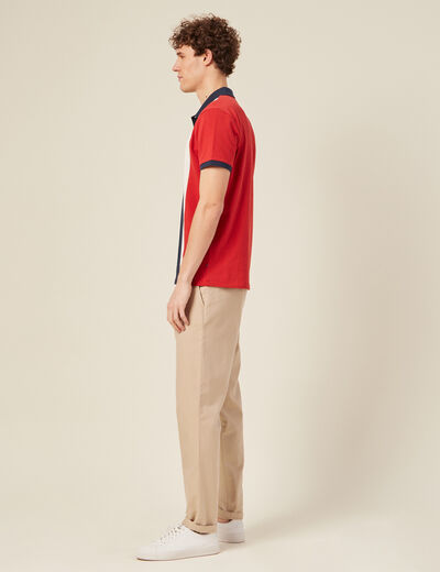 Polo manches courtes orange foncé homme