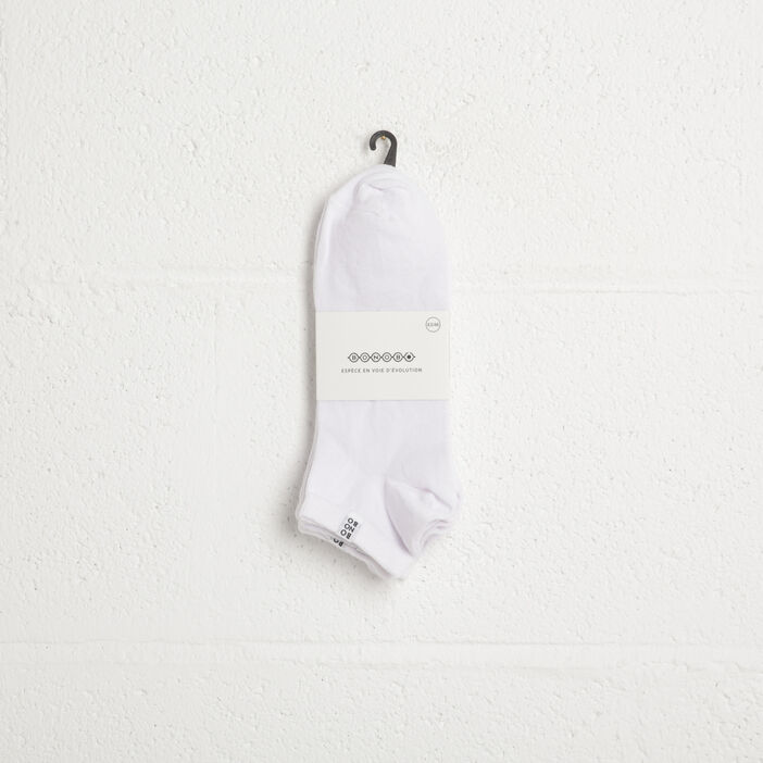 Lot 3 paires chaussettes blanc homme